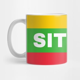 Sittwe City in Myanmar Flag Colors Mug